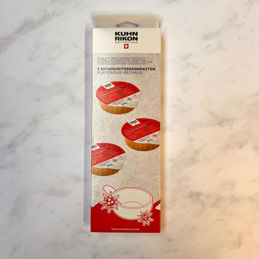 A pack of 3 fuel pastes for fondue.