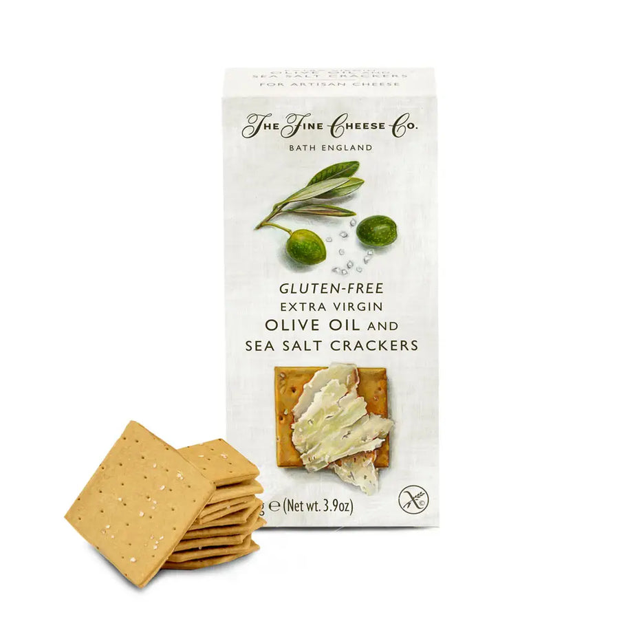 A packet of gluten free olive oil crackers